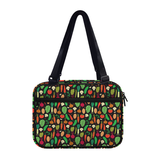 Cute Vegan Pattern Print Double Strap Bible Bag