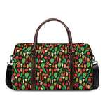 Cute Vegan Pattern Print Duffle Bag