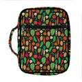 Cute Vegan Pattern Print Front Pocket Bible Bag
