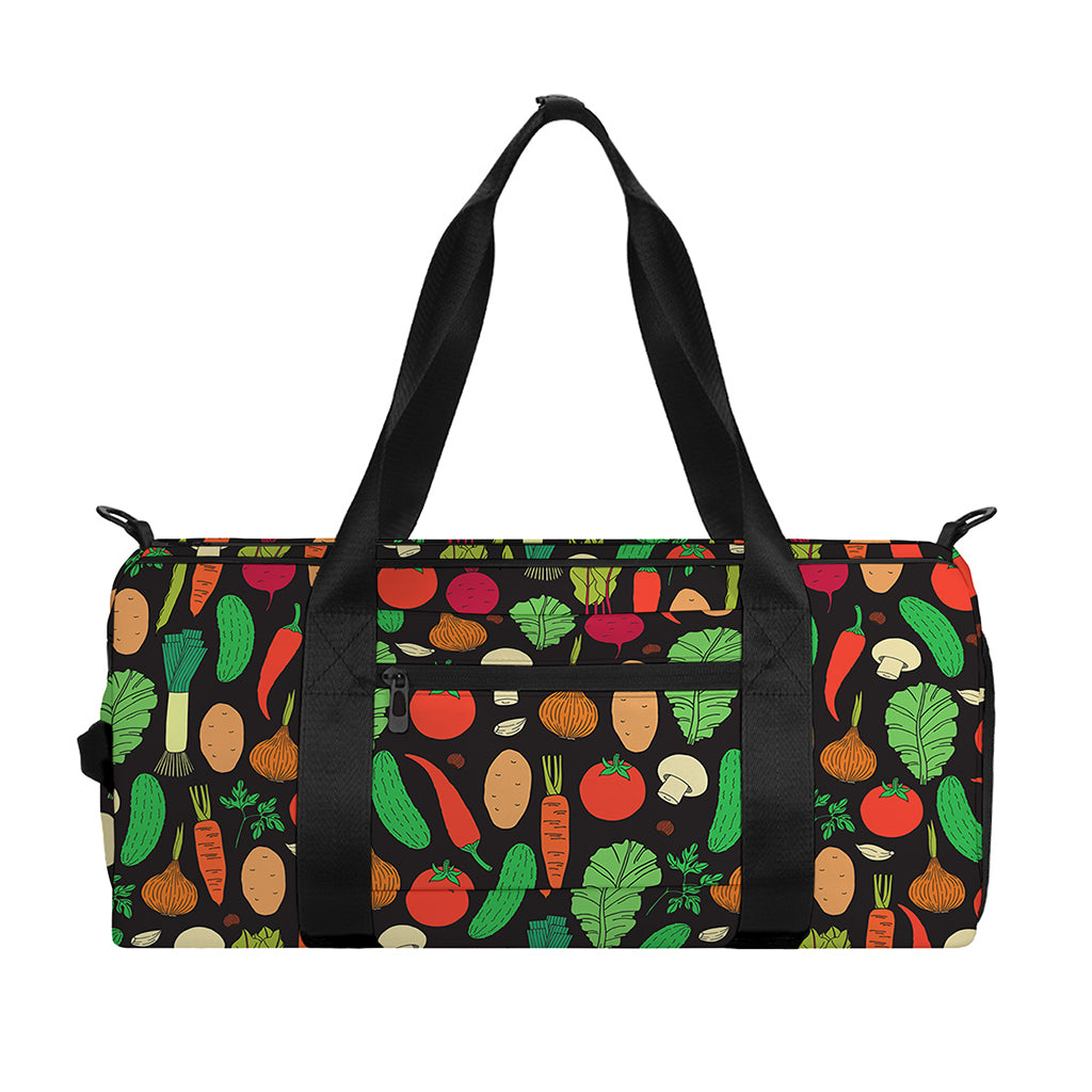 Cute Vegan Pattern Print Gym Bag