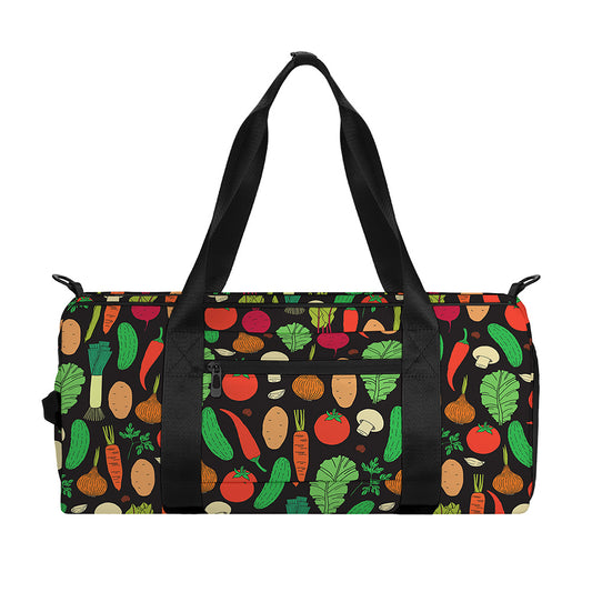 Cute Vegan Pattern Print Gym Bag