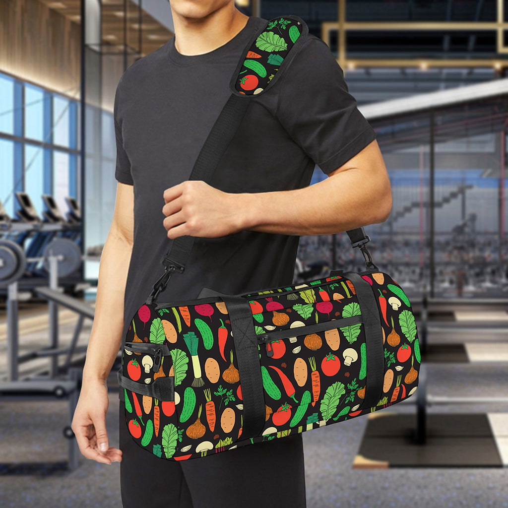 Cute Vegan Pattern Print Gym Bag