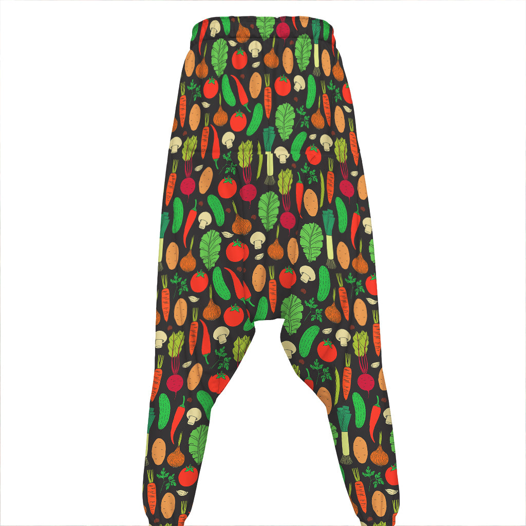 Cute Vegan Pattern Print Hammer Pants