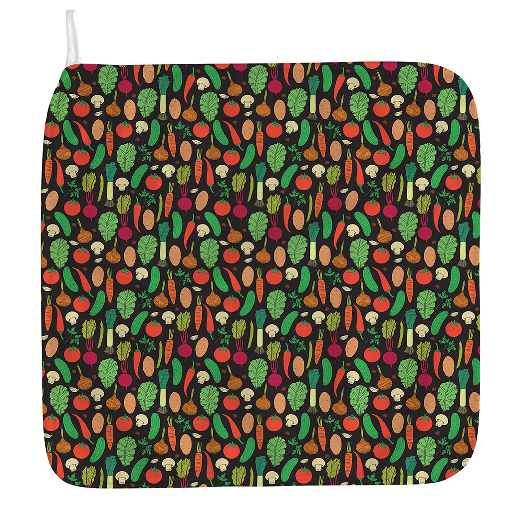 Cute Vegan Pattern Print Hand Towel