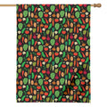 Cute Vegan Pattern Print House Flag