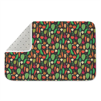 Cute Vegan Pattern Print Indoor Door Mat