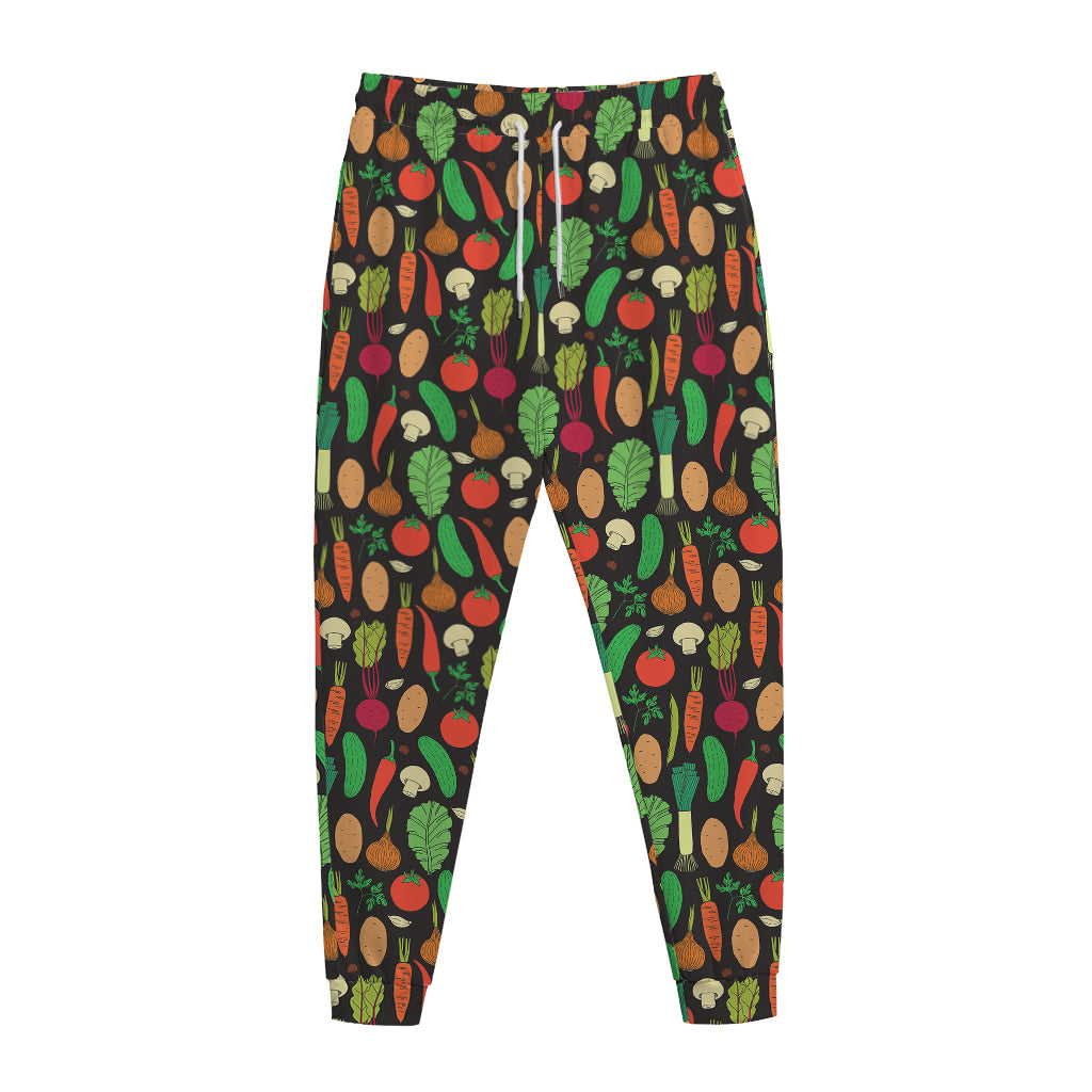 Cute Vegan Pattern Print Jogger Pants