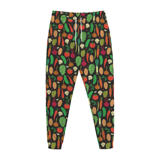 Cute Vegan Pattern Print Jogger Pants