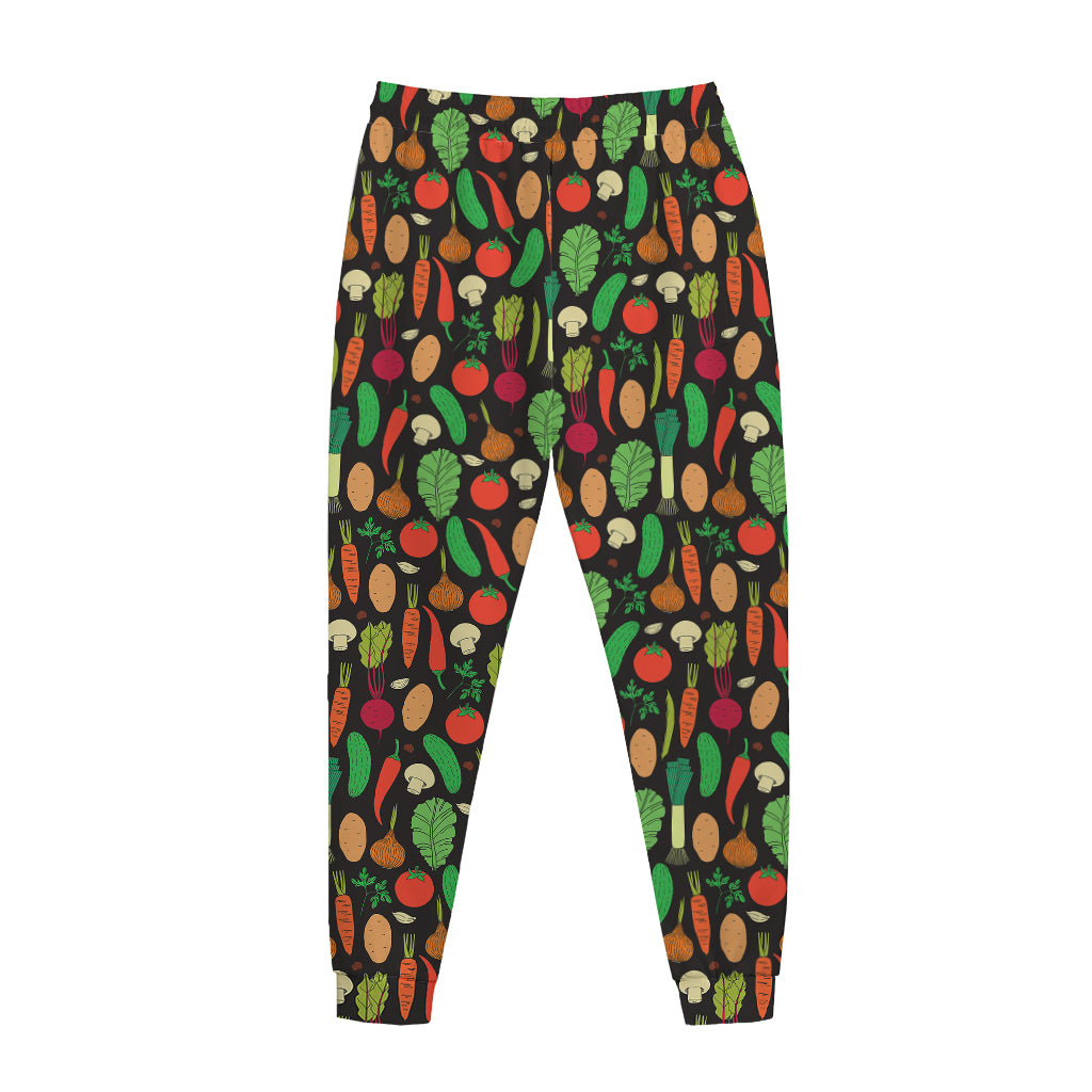 Cute Vegan Pattern Print Jogger Pants