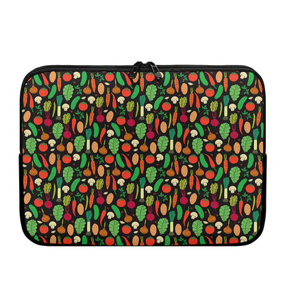 Cute Vegan Pattern Print Laptop Sleeve