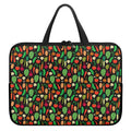 Cute Vegan Pattern Print Laptop Sleeve With Handle