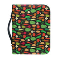 Cute Vegan Pattern Print Leather Bible Cover