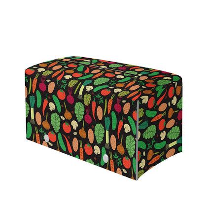 Cute Vegan Pattern Print Leather Tissue Box Cover