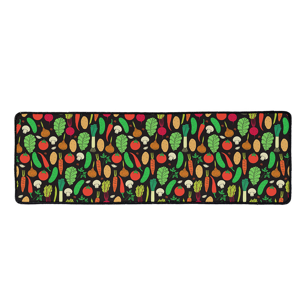 Cute Vegan Pattern Print Long Kitchen Mat