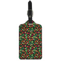 Cute Vegan Pattern Print Luggage Tag