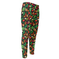 Cute Vegan Pattern Print Men's Compression Pants