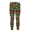 Cute Vegan Pattern Print Men's Leggings