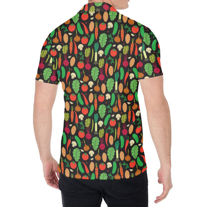 Cute Vegan Pattern Print Men's Shirt