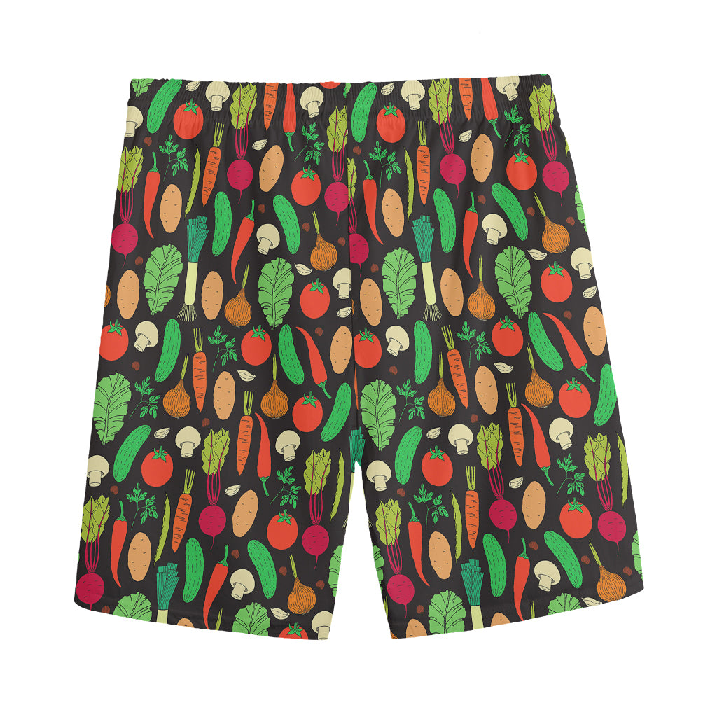 Cute Vegan Pattern Print Men's Sports Shorts
