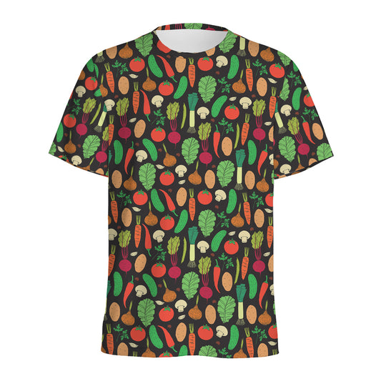 Cute Vegan Pattern Print Men's Sports T-Shirt