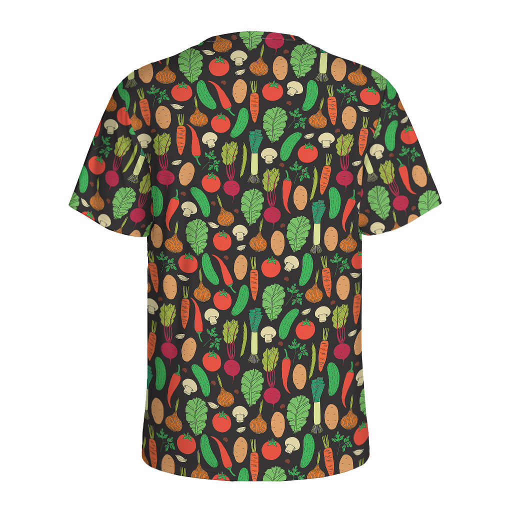 Cute Vegan Pattern Print Men's Sports T-Shirt