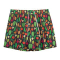 Cute Vegan Pattern Print Mesh Shorts
