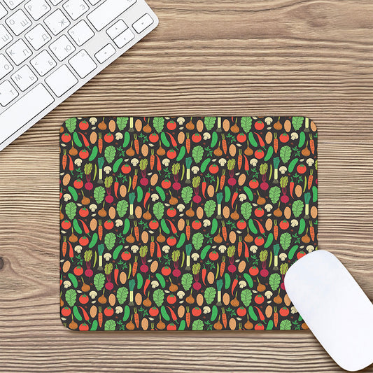 Cute Vegan Pattern Print Mouse Pad