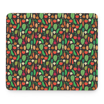 Cute Vegan Pattern Print Mouse Pad