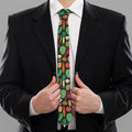 Cute Vegan Pattern Print Necktie