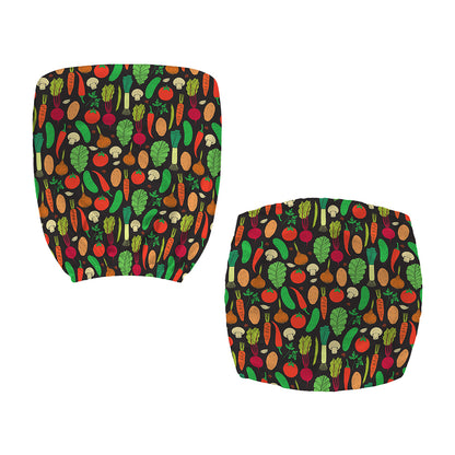 Cute Vegan Pattern Print Office Chair Cover