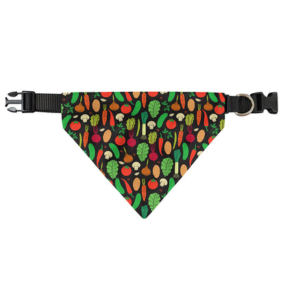 Cute Vegan Pattern Print Over The Collar Dog Bandana