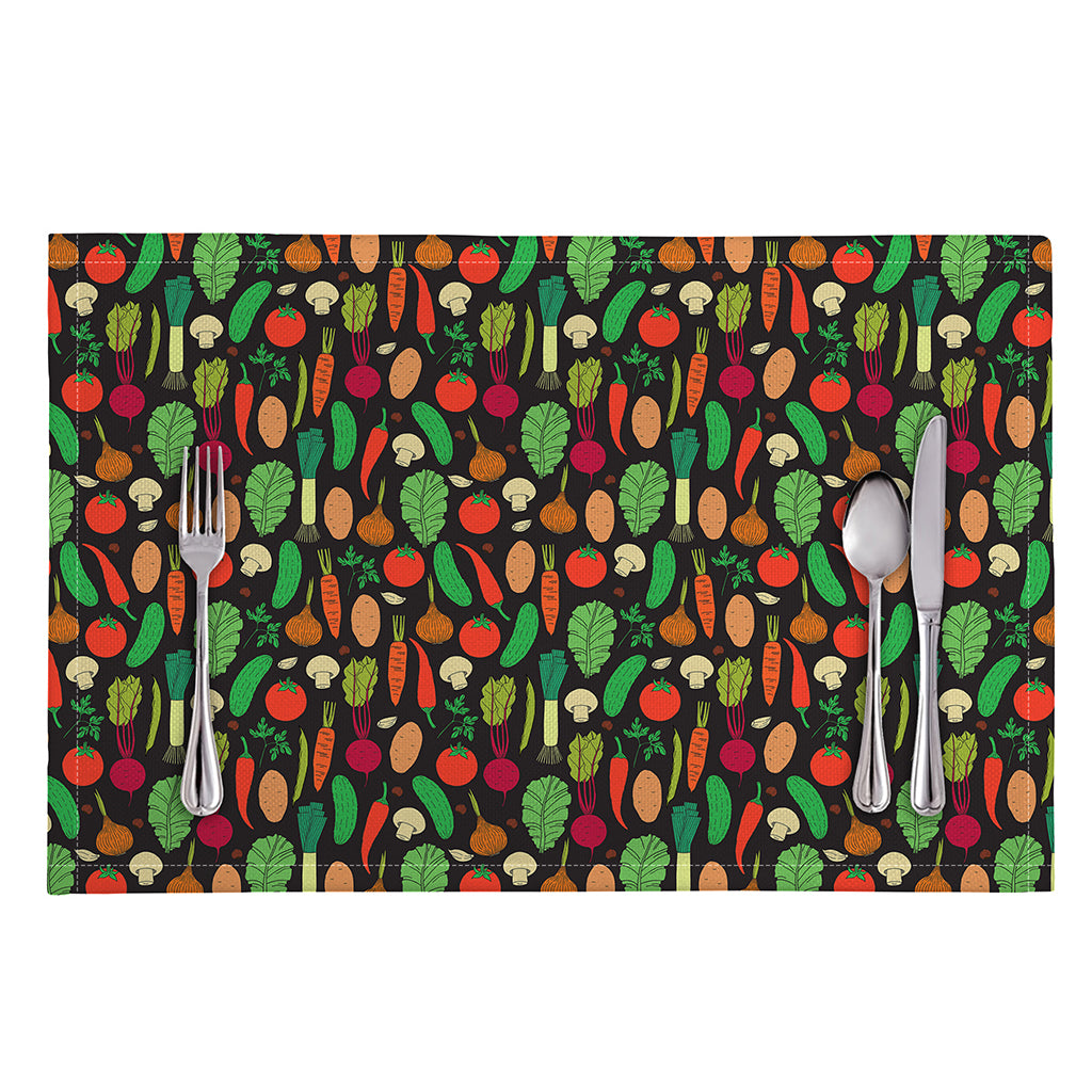 Cute Vegan Pattern Print Placemat
