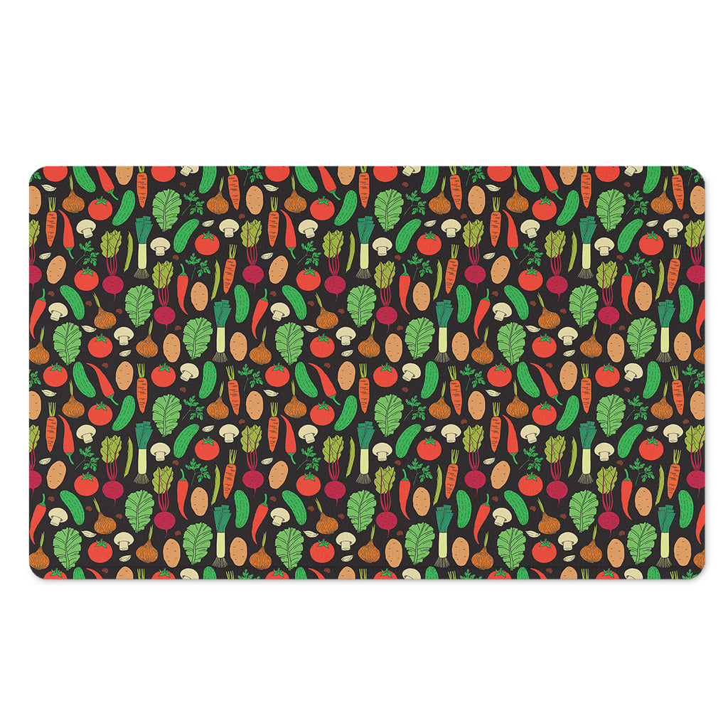 Cute Vegan Pattern Print Polyester Doormat