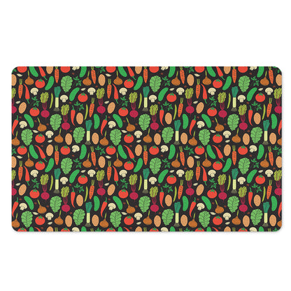 Cute Vegan Pattern Print Polyester Doormat