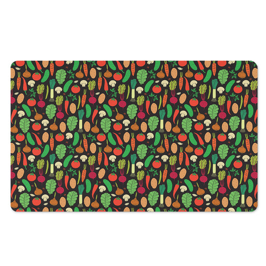 Cute Vegan Pattern Print Polyester Doormat