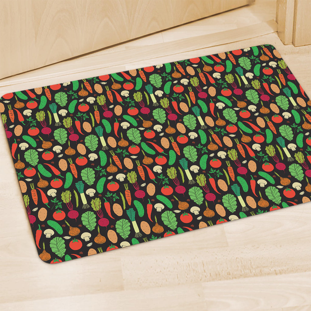 Cute Vegan Pattern Print Polyester Doormat