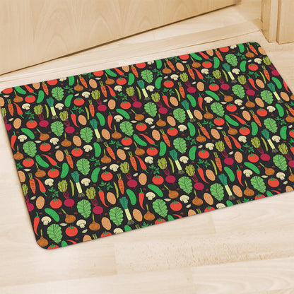 Cute Vegan Pattern Print Polyester Doormat