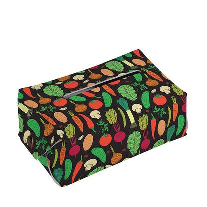 Cute Vegan Pattern Print Rectangle Tissue Box Cover