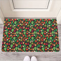 Cute Vegan Pattern Print Rubber Doormat