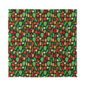 Cute Vegan Pattern Print Silk Bandana