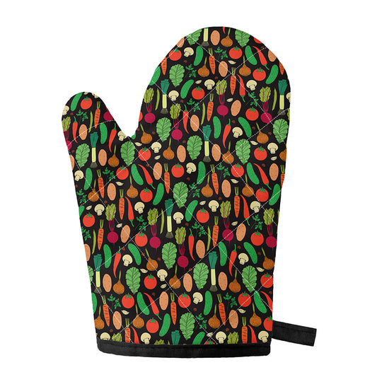 Cute Vegan Pattern Print Single Oven Mitt