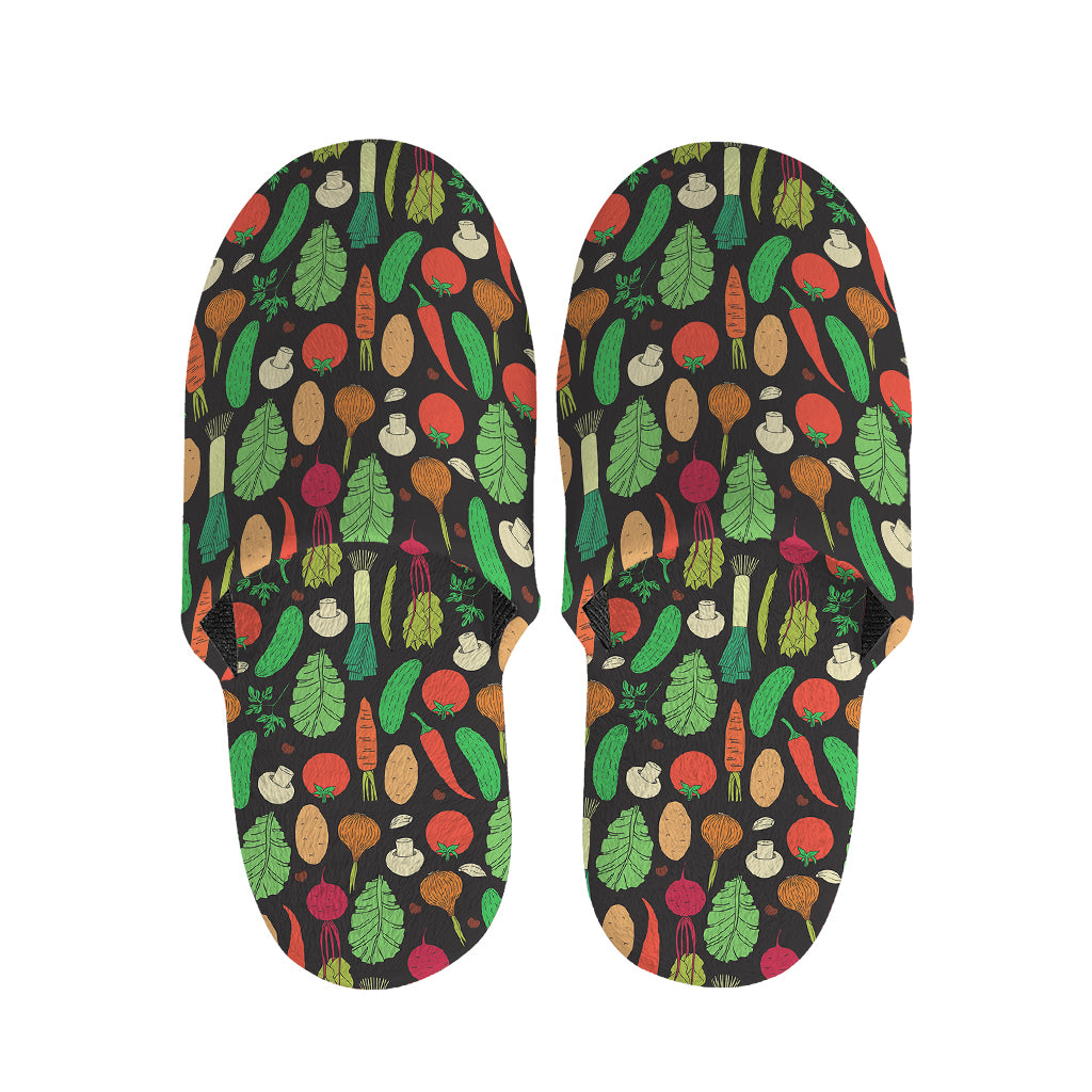 Cute Vegan Pattern Print Slippers