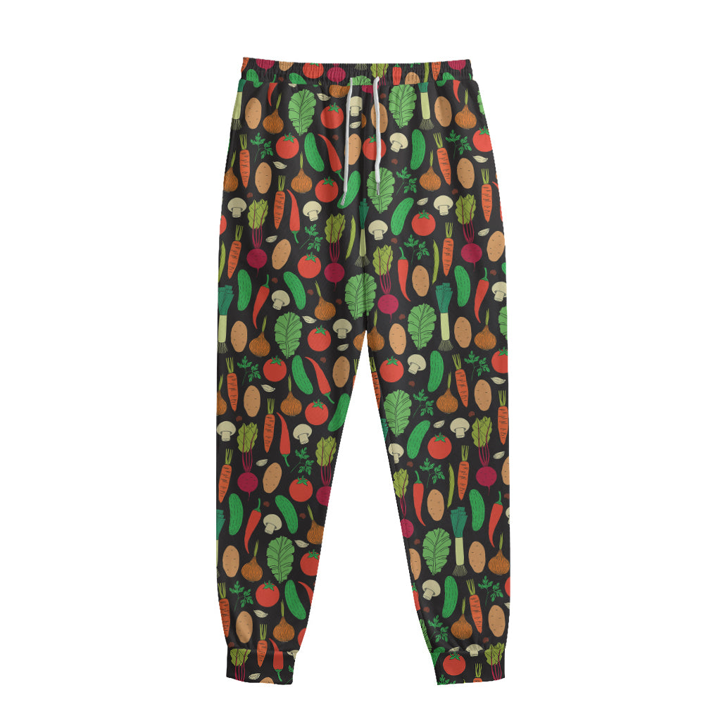 Cute Vegan Pattern Print Sweatpants