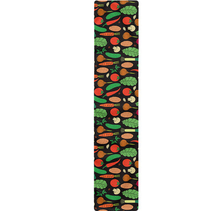 Cute Vegan Pattern Print Table Runner
