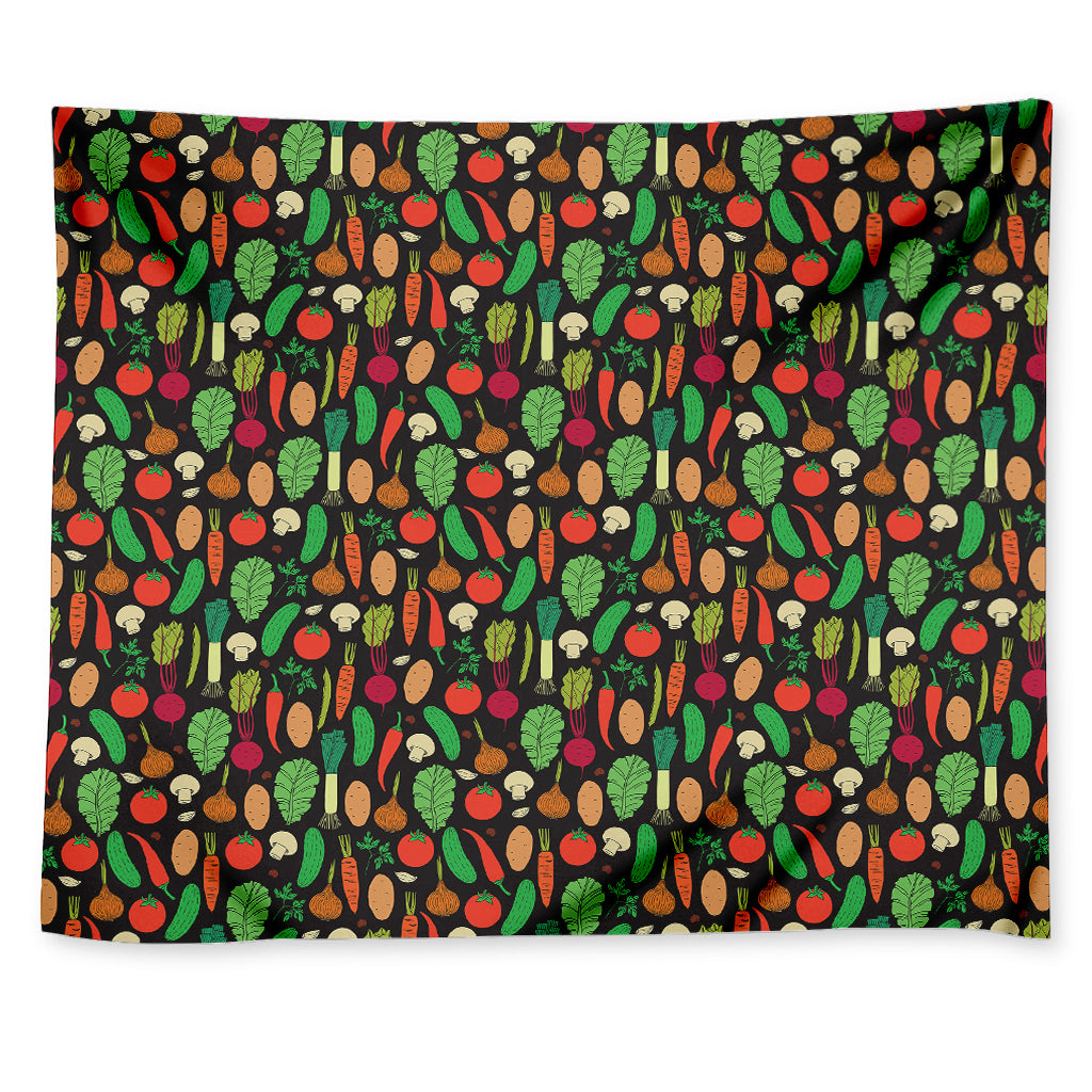 Cute Vegan Pattern Print Tapestry