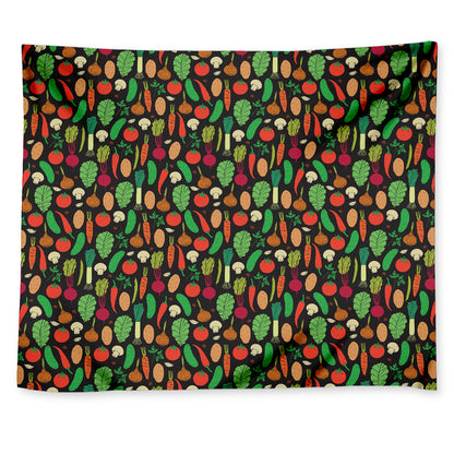 Cute Vegan Pattern Print Tapestry