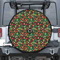 Cute Vegan Pattern Print Tire Cover With Camera Hole