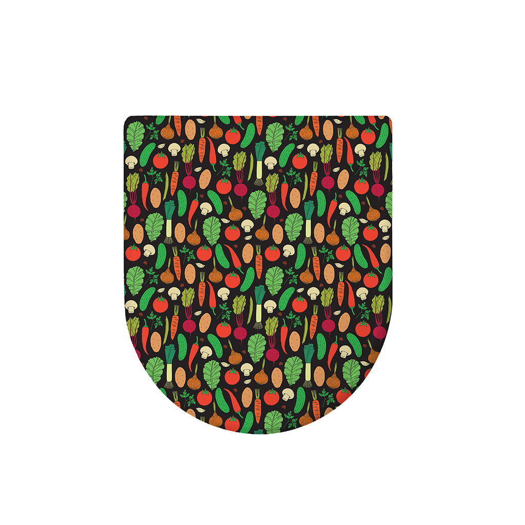 Cute Vegan Pattern Print Toilet Lid Cover