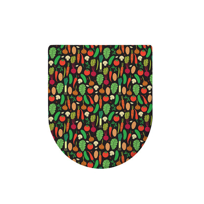 Cute Vegan Pattern Print Toilet Lid Cover