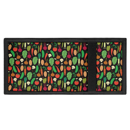 Cute Vegan Pattern Print Trifold Wallet